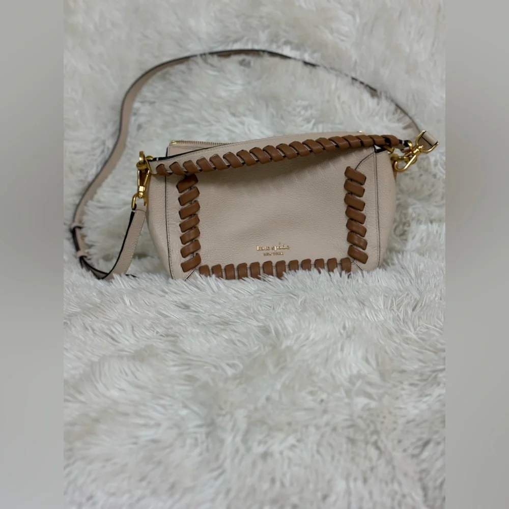 Kate Spade Cream and Brown Crossbody Bag